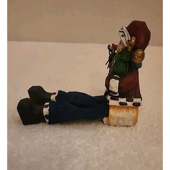 Snowman Sitting Ornament 4.5" From Bottom Up. Christmas Decor 6" Tall - Picture 5 of 5